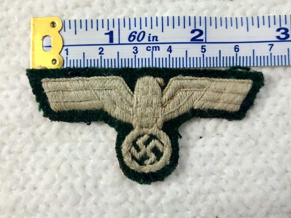 WEHRMACHT HEER VISORHAT OFFICERS HAND EMBROIDERED EAGLE - 1937-1939 PATTERN