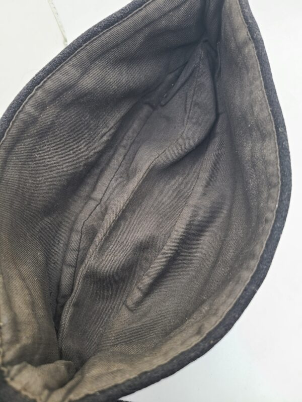 Original WWII German Army Black M38 Panzer Overseas Cap - Image 10
