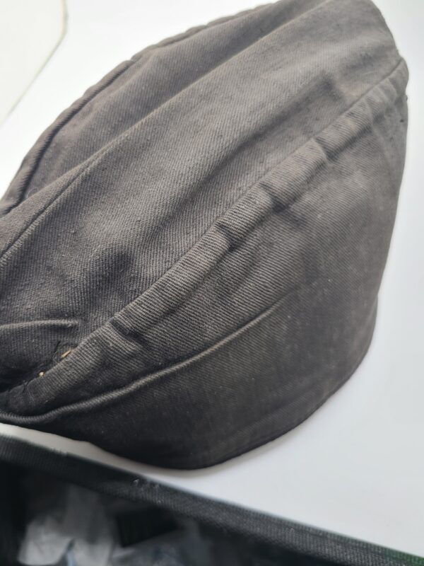 Original WWII German Army Black M38 Panzer Overseas Cap - Image 6