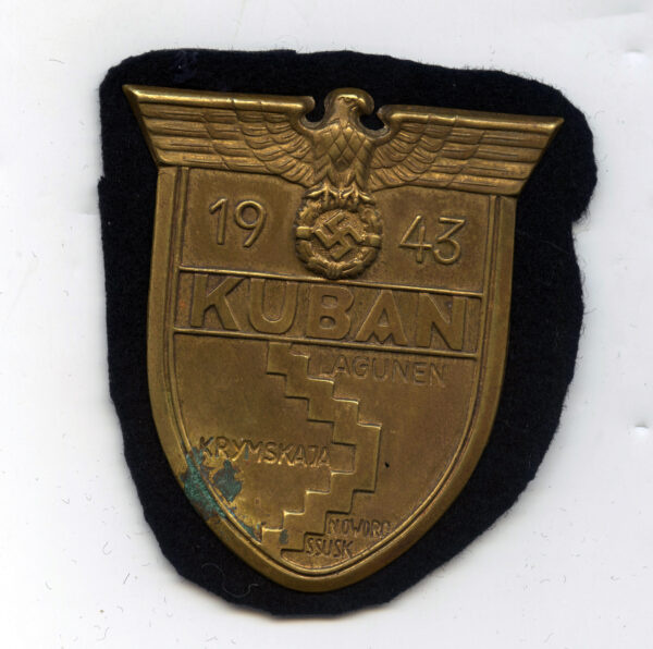 Wehrmacht/Panzer Kuban Campaign Shield ‘ Ärmelschild Kuban’