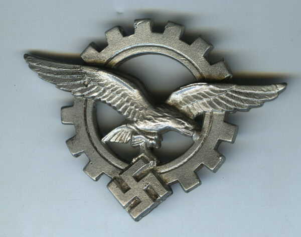 Luftwaffe Civilian Technician Breast/Visor Badge