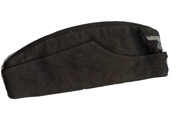 Original WWII German Army Black M38 Panzer Overseas Cap - Image 2